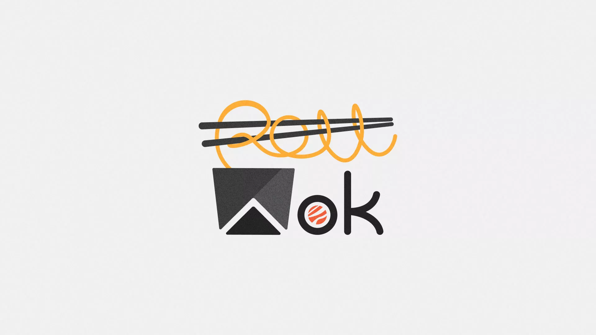 Разработка логотипа в Верхнеуральске для суши-бара «Roll Wok Club»